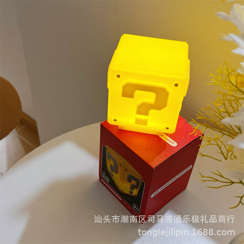 Luz LED con forma de signo de interrogación que emite sonido, luz de pensamiento, luz nocturna recargable por USB, lámpara de mesa para dormitorio, luz creativa