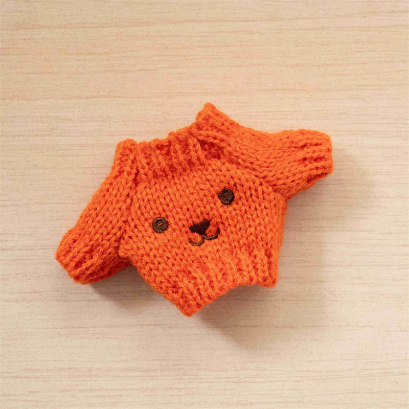 Venta caliente perro cabeza 14cm muñeco de peluche suéter colección de accesorios de ropa rabu ropa spot al por mayor