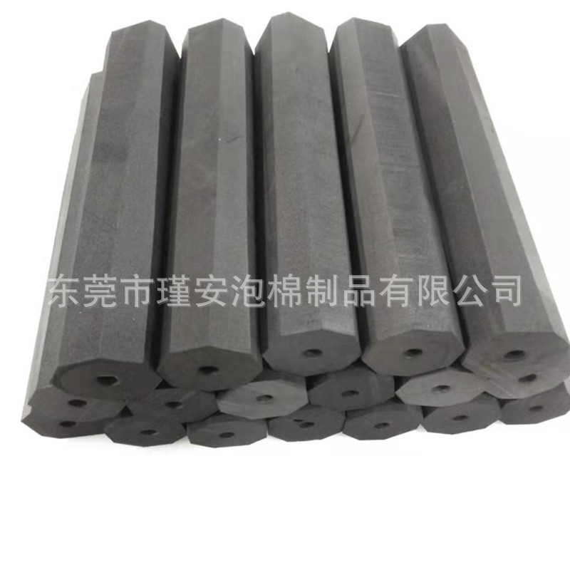 供应黑色EVA多边形棒子 实心空心泡沫海绵棒 箱包填充EVA圆条泡棉