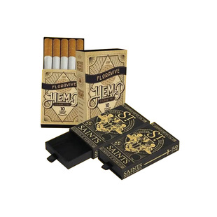 Drawer-Type Empty Cigarette Box with Ribbon, Paper Five-Pack with Inner Tray, Fashionable Cigarette Box Packaging Empty Wholesale