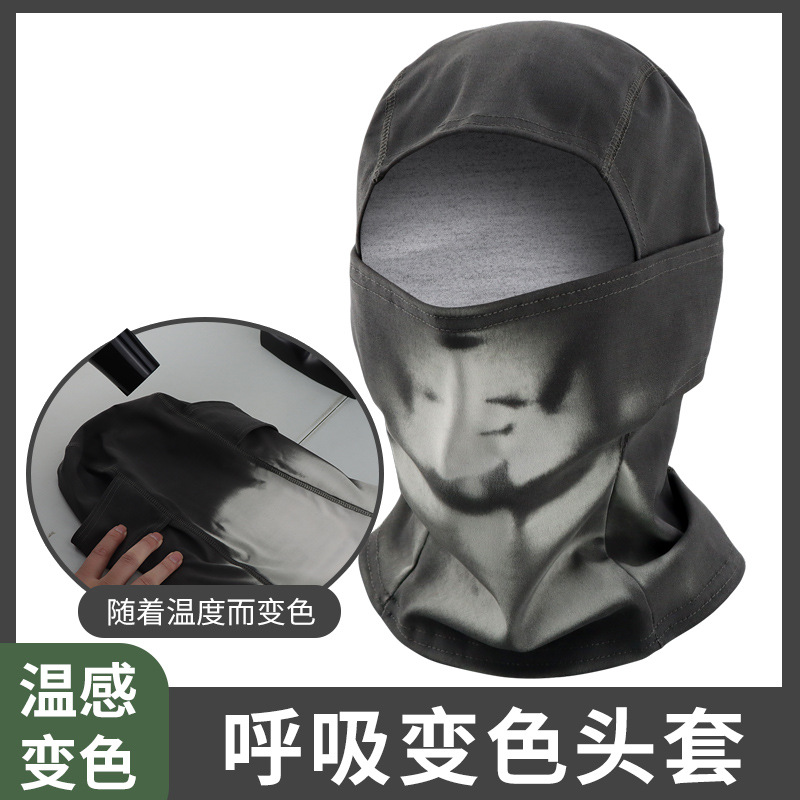 Temperature-Sensitive Color-Changing Headgear for Cycling, Outdoor Sports, Mountaineering, and Skiing