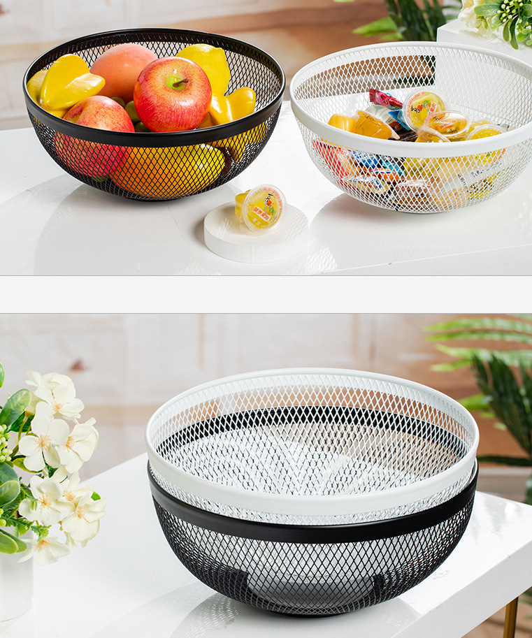 Nordic Iron Fruit Tray Living Room Coffee Table Fruit Basket Creative Fruit Basket Home Storage Snack Storage Basket Wholesale