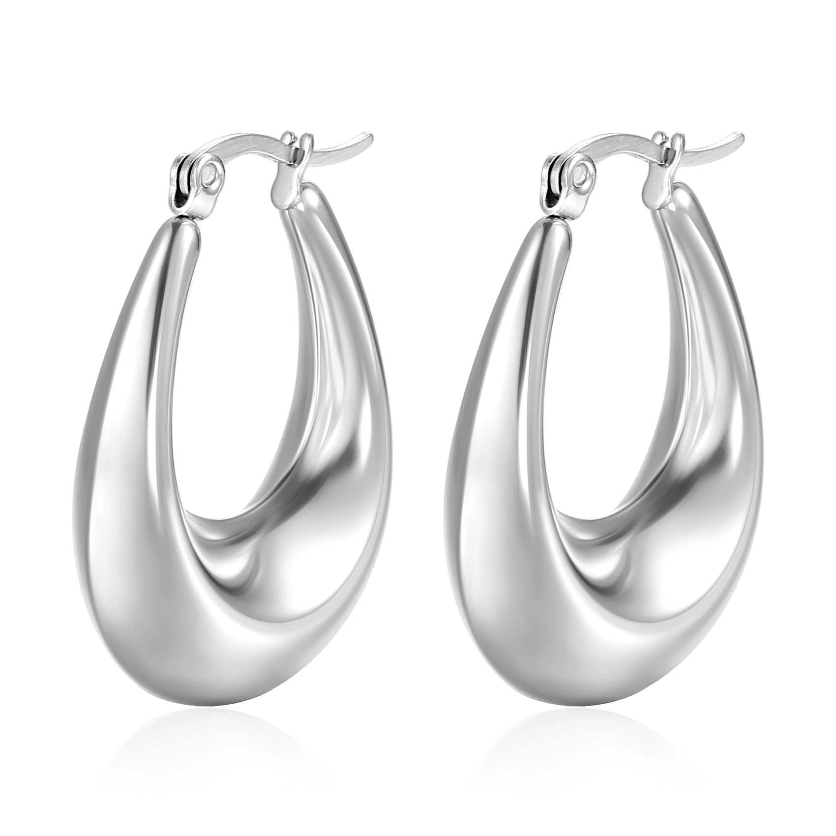 Серьги из нержавеющей стали, европейский стиль, 18 К, оптовая продажа