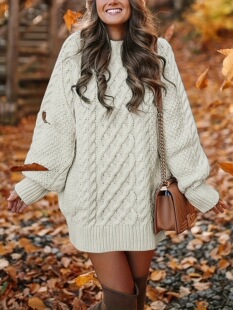 E 26322 Oversized Knit Sweater Women ���ɰ���Ië�� �羳��
