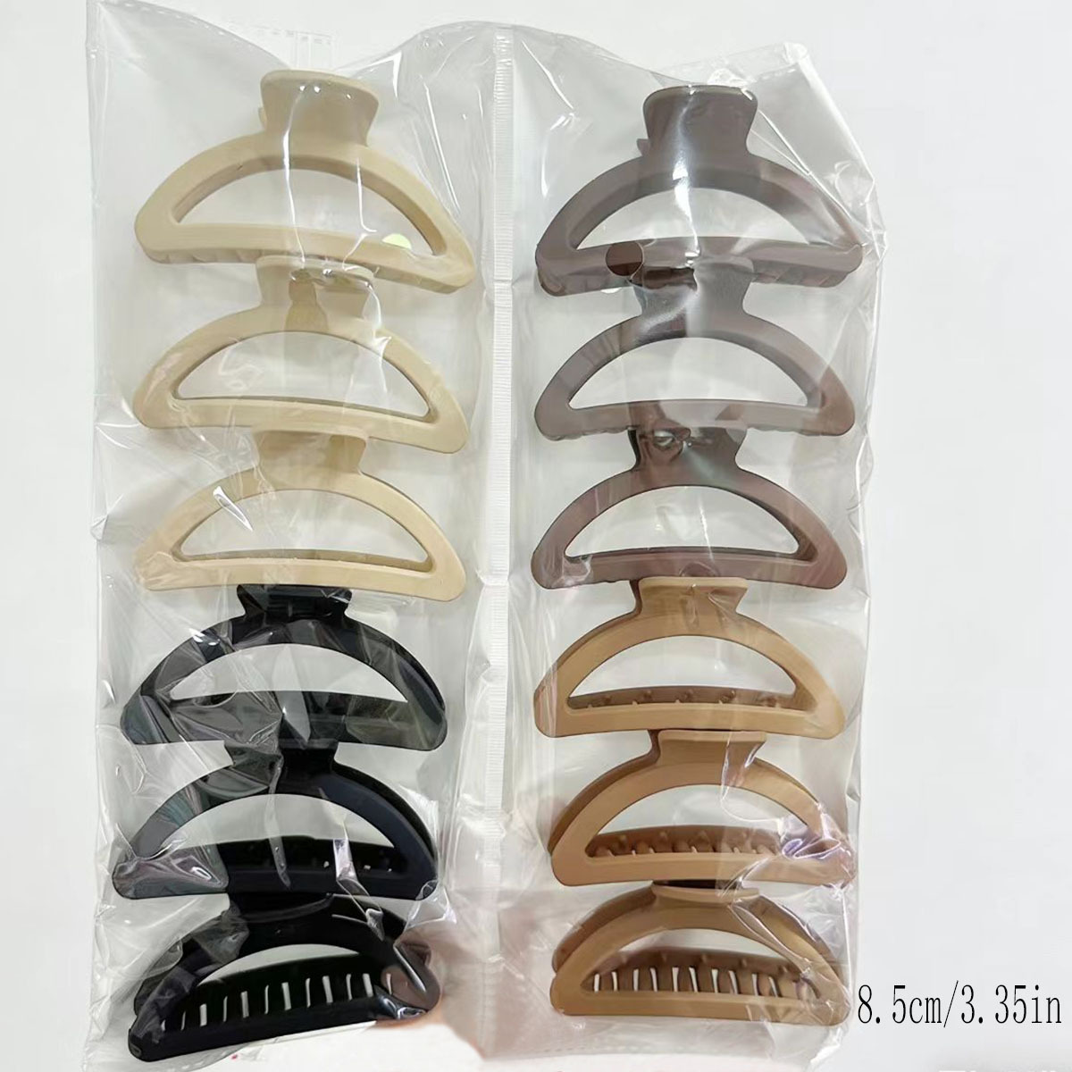 Women's Cross-Border Rubber Paint Large Grip Hair Clip High Volume Back of Head Bun Hair Shark Clip Two Yuan Clearance Hair Accessory Set