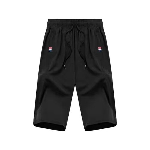 Manufacturer's Source Summer Ice Silk Cropped Pants 2024 New Straight Loose Men's Casual Thin Shorts