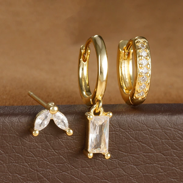 E1628 gold-white 3pcs