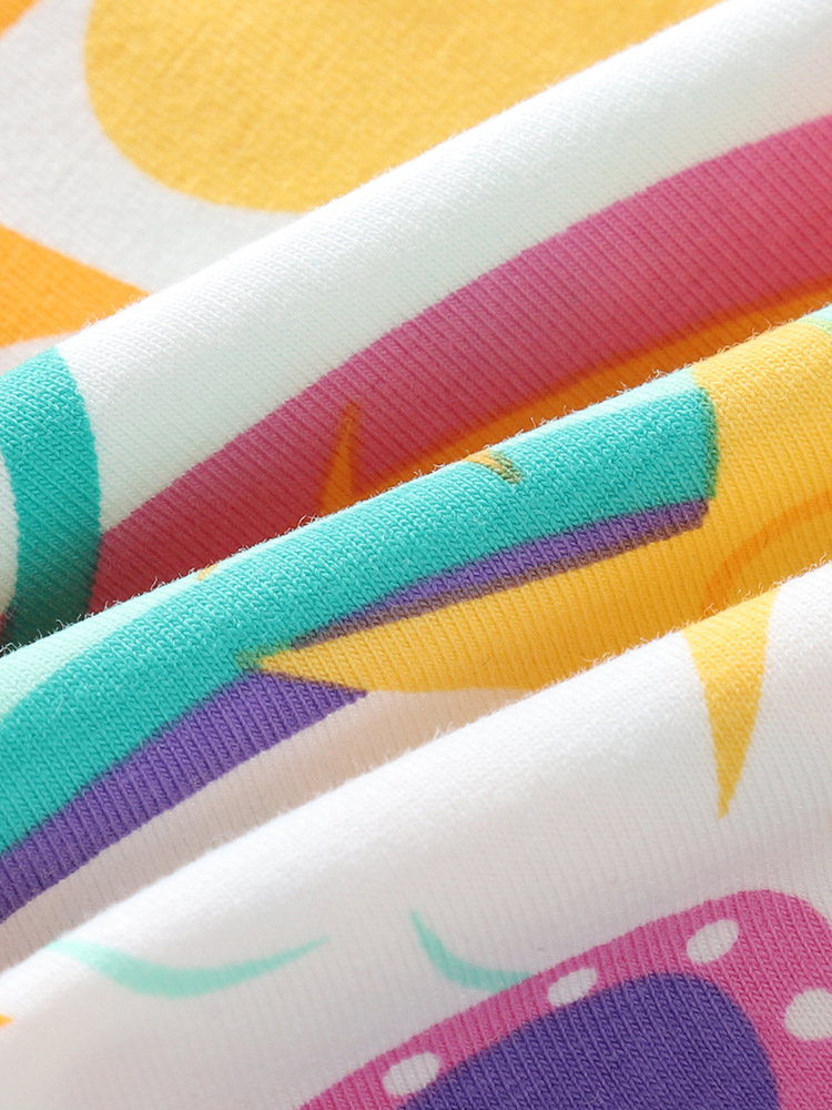Malwee transfronterizo conjunto de niñas verano nuevo cuello redondo camiseta europea y americana pantalones de cintura elástica para niños dos piezas