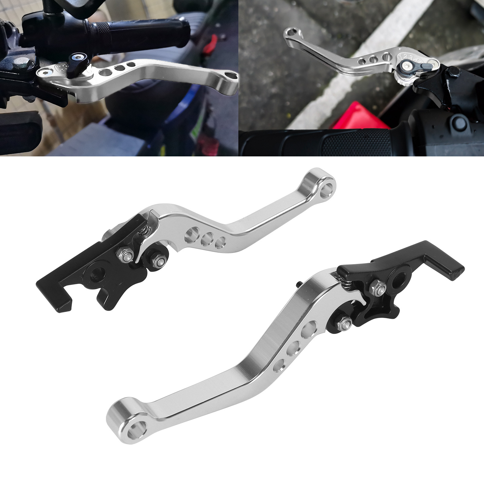 Motorcycle Cnc Accessories Modified for Fuxi Qiao Ge Dual Disc Brake Handlebar Horn Adjustable Electric Vehicle Brake Lever