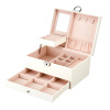 Capacious jewelry, storage system, polyurethane storage box, handheld mirror, simple and elegant design