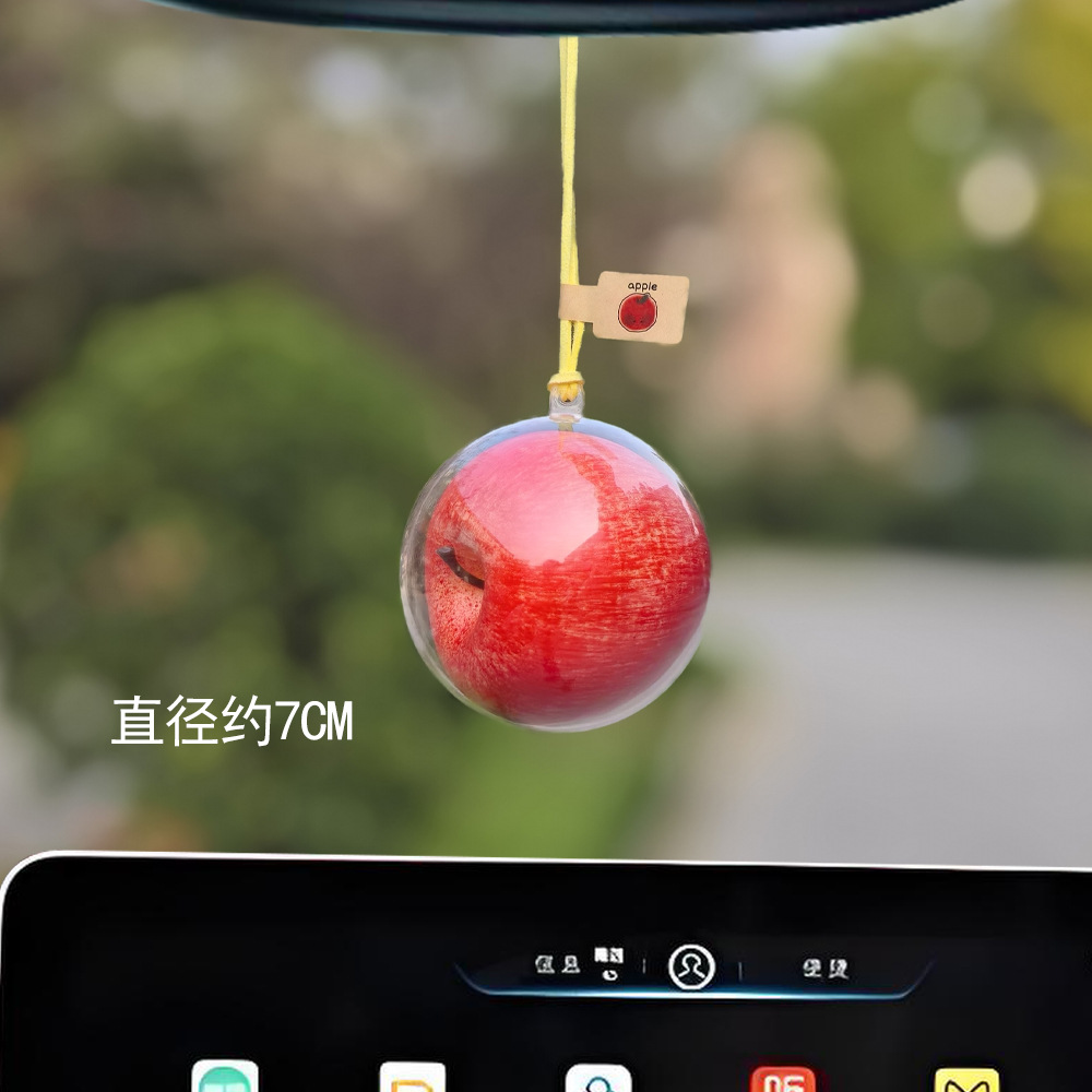 Apple automóvil colgante de viaje seguro llavero de automóvil atmósfera creativa colgante de espejo retrovisor colgante adornamiento en línea