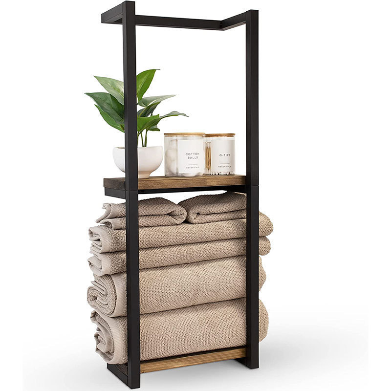 Cross-Border New Bathroom Towel Rack Wall-Mounted Bathroom Storage Rack Punched Three-Layer Towel Bar Bath Towel Rack