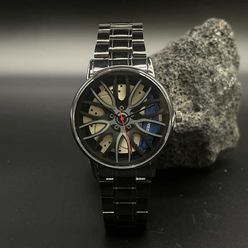 Cross-border foreign trade explosions automatic movement men's watch wheel hub watch fashion quartz watch men's wholesale