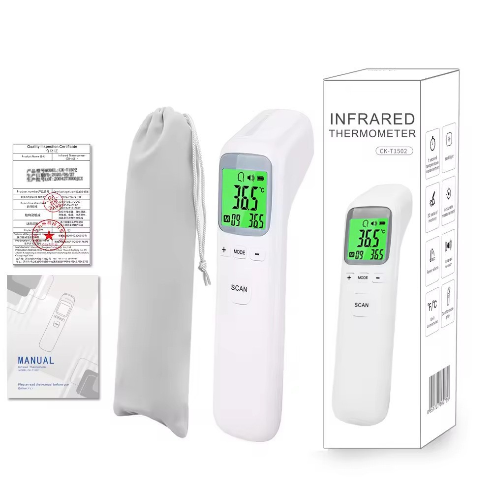 Cross-Border Export Fda Infrared Thermometer Baby Household Non-Contact Southeast Asia Digital Thermometer Forehead Thermometer Three