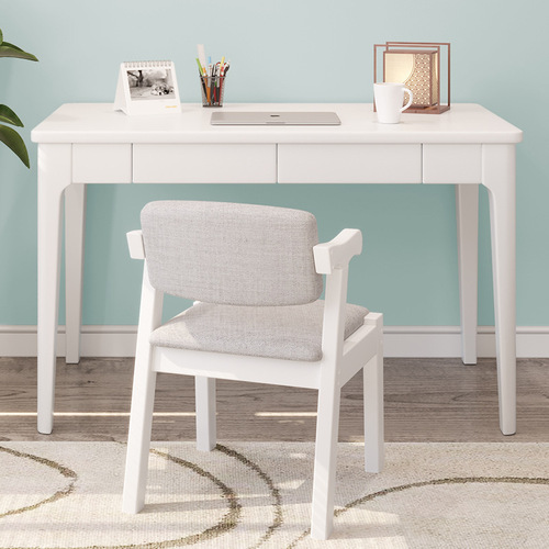 Modern minimalist solid wood desk, home desktop computer desk, simple middle school student study desk, writing desk, office desk