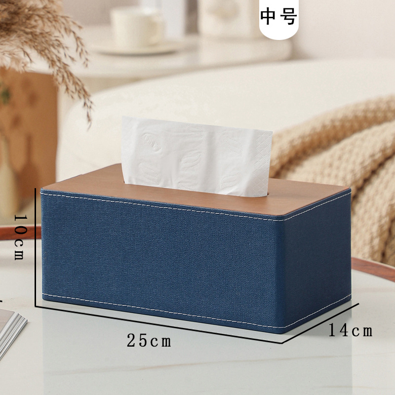Letras comerciales impreso logo Hotel caja de pañuelos de cuero moderno minimalista Oficina caja de pañuelos sala de estar hogar Club