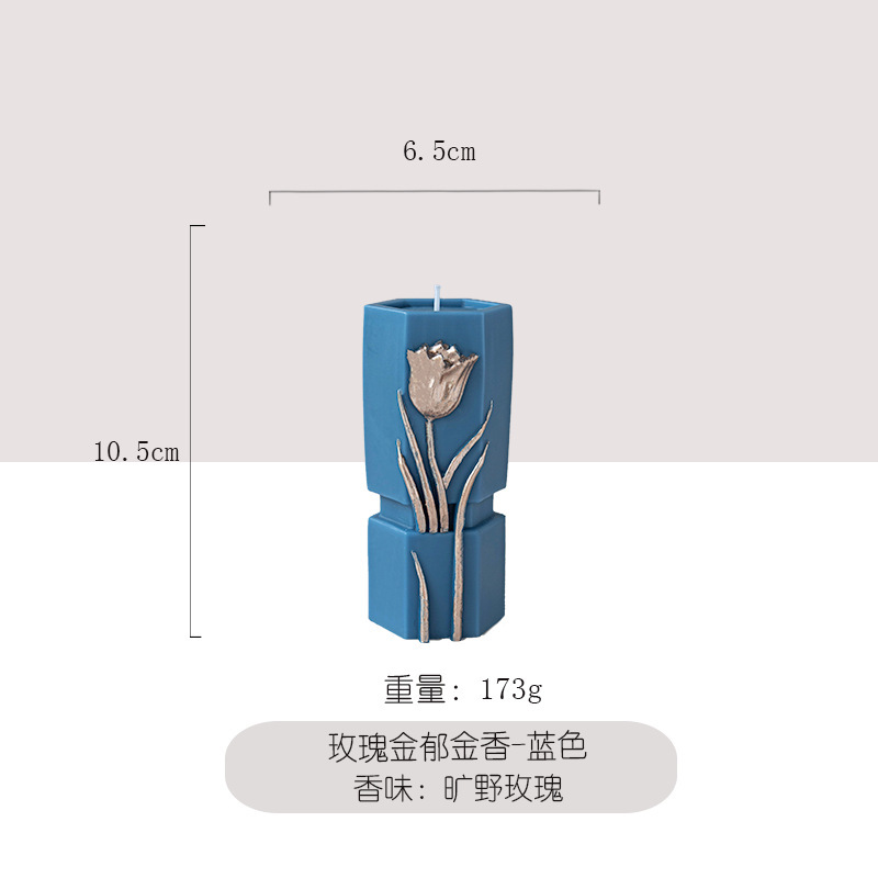 高级ins风玫瑰金郁金香蜡烛造型香薰蜡烛装饰家居批发摆件热销爆|undefined