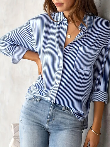 European and American women's clothing wish shirt loose casual long-sleeved shirt for women