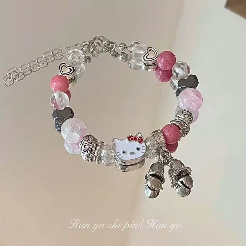 甜美可爱HelloKitty凯蒂猫手链女轻奢爆款卡通手串小众高级感手饰|undefined