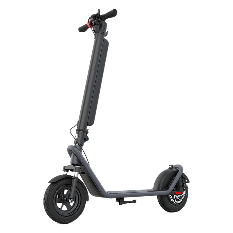 Patinete eléctrico todoterreno de 36V para adultos, plegable, de dos ruedas, con amortiguación.