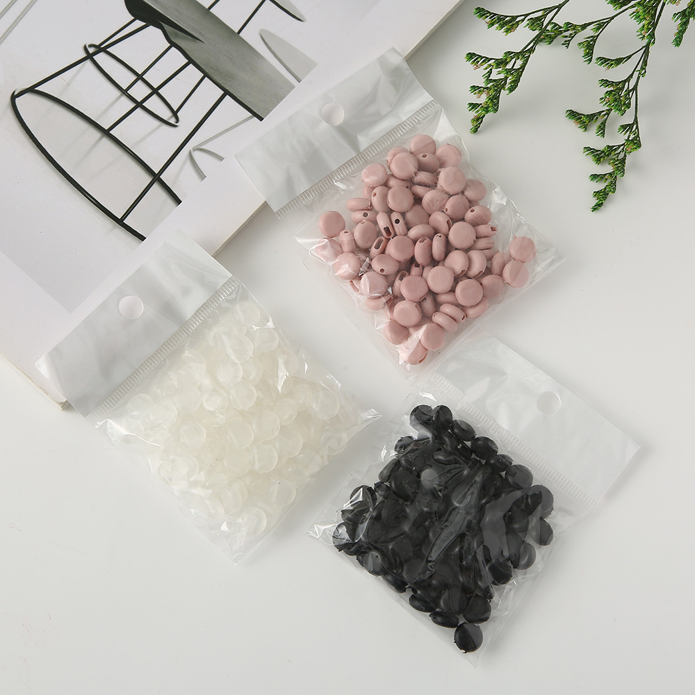 多色口罩扣塑料硅胶塞口罩卡扣扁圆松紧带耳带调节扣100颗/包