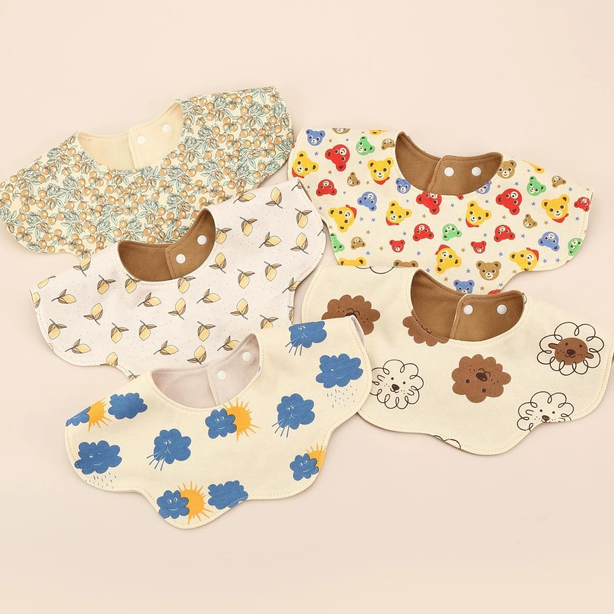 K * y корейский тот же нагрудник лепесток шарф для рта 360 градусов может вращаться двухсторонний детский нагрудник для ребенка