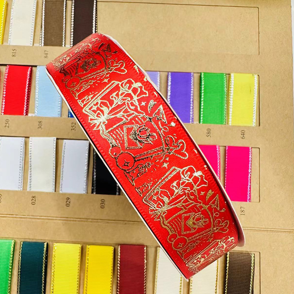 [Nuevo] Lolita cinta de estampado, mano de cinta de color 2.5CM libro mágico cinta de poliéster estampado