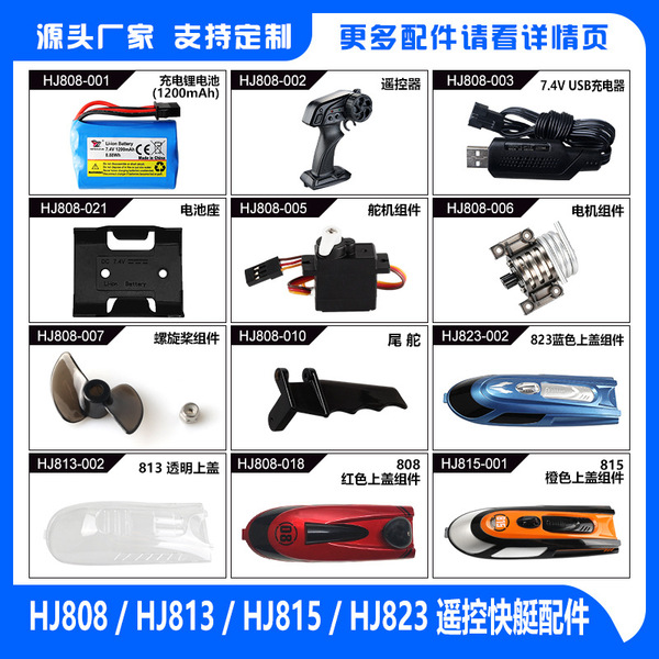 Speedboat with accessories