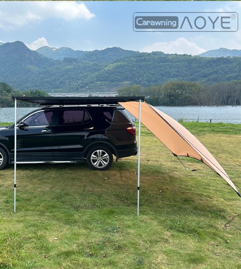Aoye Outdoor Car Side Tent, Car Side Awning, Off-Road Sunshade, Vehicle-Mounted Self-Driving Camping Rainproof Tent