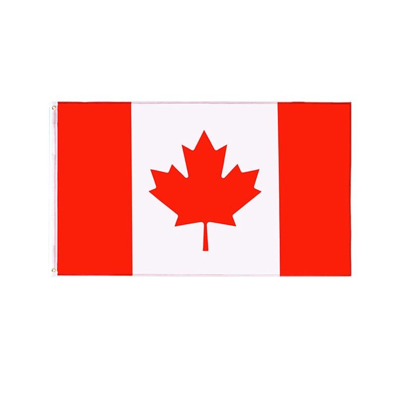 2026 Copa del Mundo transfronteriza Canadá bandera de hoja de arce canadiense 90X150cm bandera decorativa impermeable