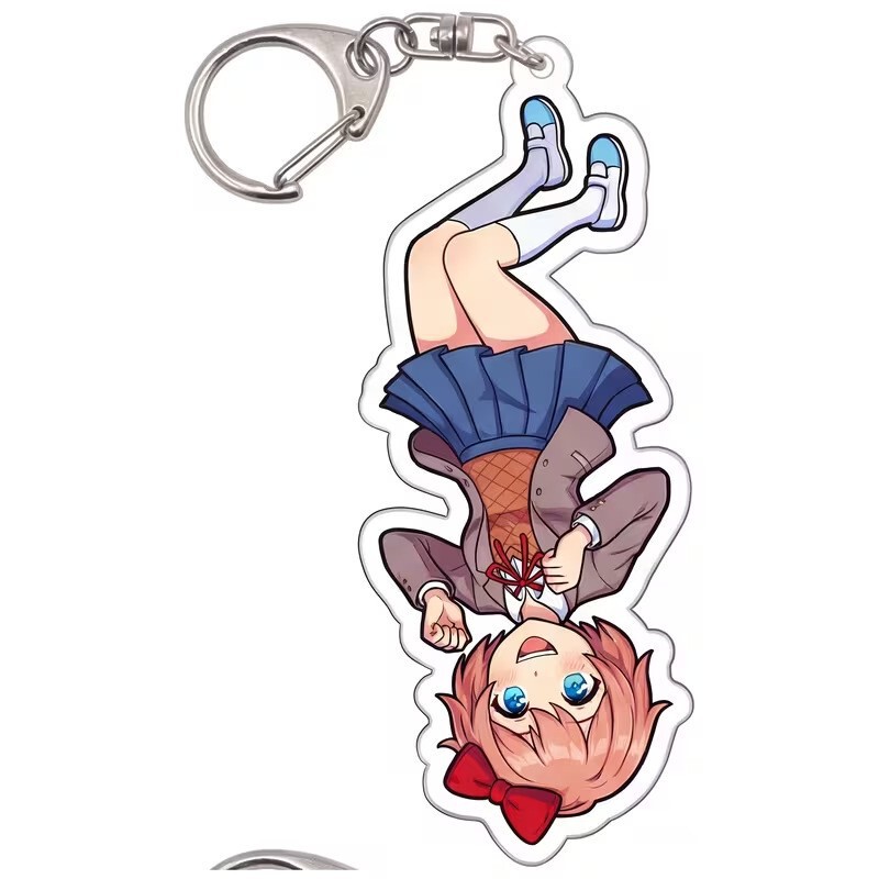 2D Flat DDLC Yuri Midnight Reading Acrylic Keychain - Anime Game Accessory Quiet Night 2D Flat DDLC Yuri Midnight Reading Acrylic Keychain - Anime Game Accessory Quiet Night