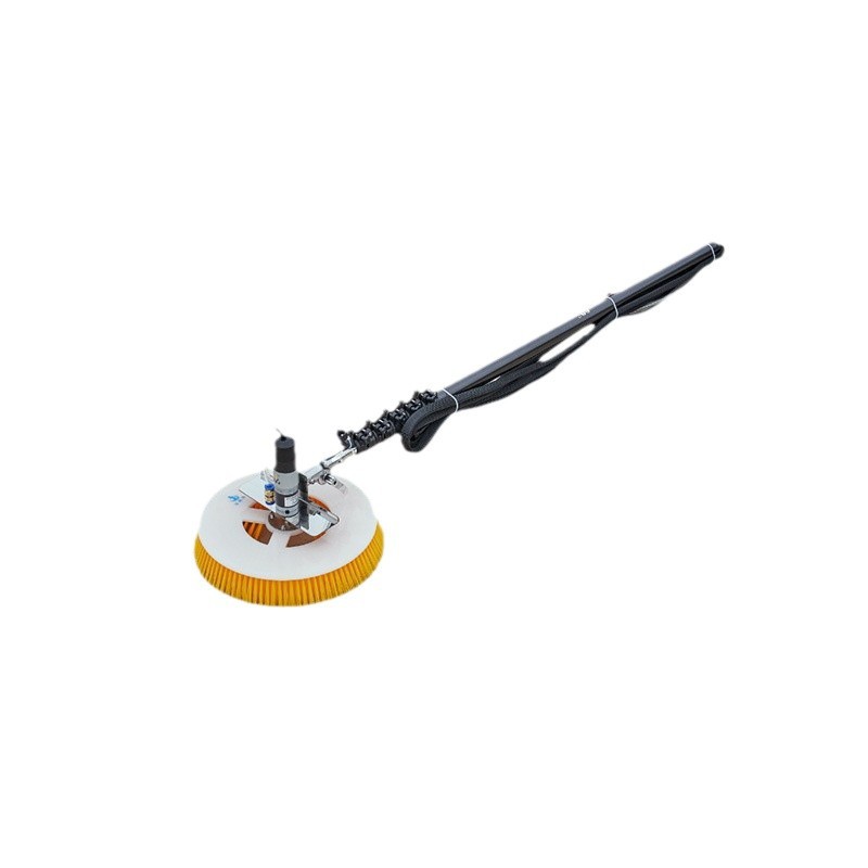 máquina de limpieza eléctrica fotovoltaica de un solo cepillo telescópico portátil dispositivo de limpieza fotovoltaica de cambio de ángulo para casa de estanque de peces