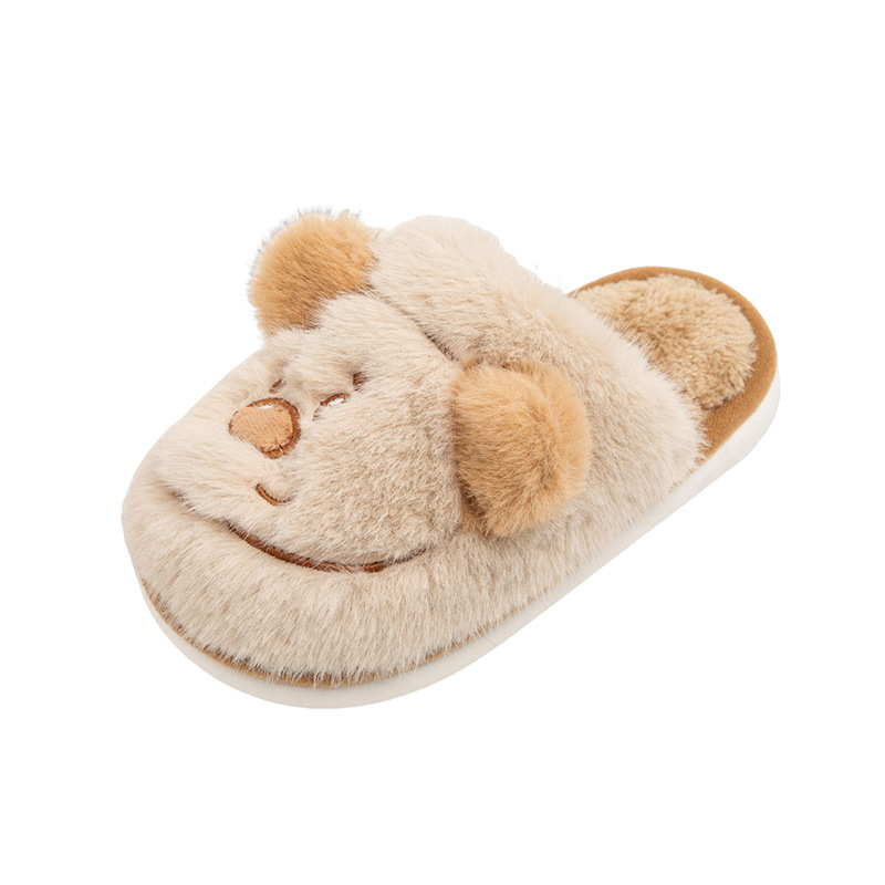 New invierno hogar antideslizante calentamiento zapatillas de algodón niñas niños 2025 bebé dibujos animados niños zapatillas de algodón