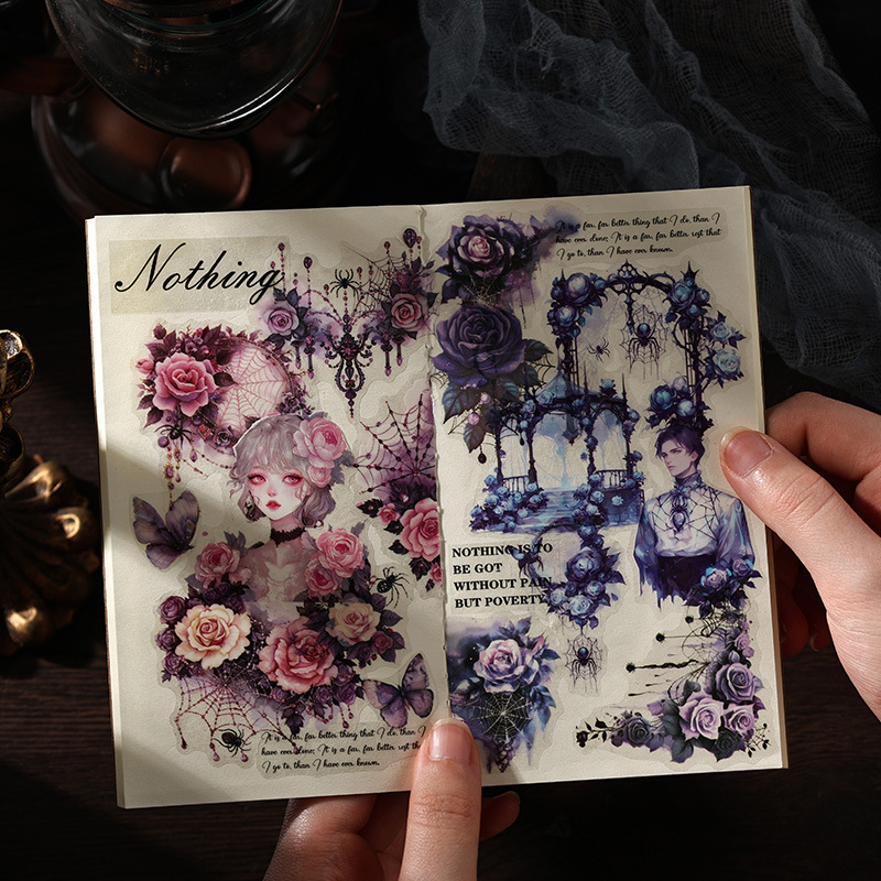 Nether Rose Series Cross-border Retro Personaje Mito Tema pet Impermeable Diy Cuenta Mano Decoración Cinta Conjunto