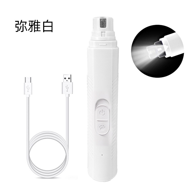 Pet LED iluminado línea de sangre iluminado máquina de amida de uñas eléctrica especial para perros gatos belleza USB suministros recargables