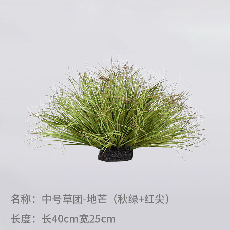 Simulación de espadaña hierba de junco falsa decoración del hogar interior accesorios de fotografía hierba falsa pajar paisaje de plantación verde falsa