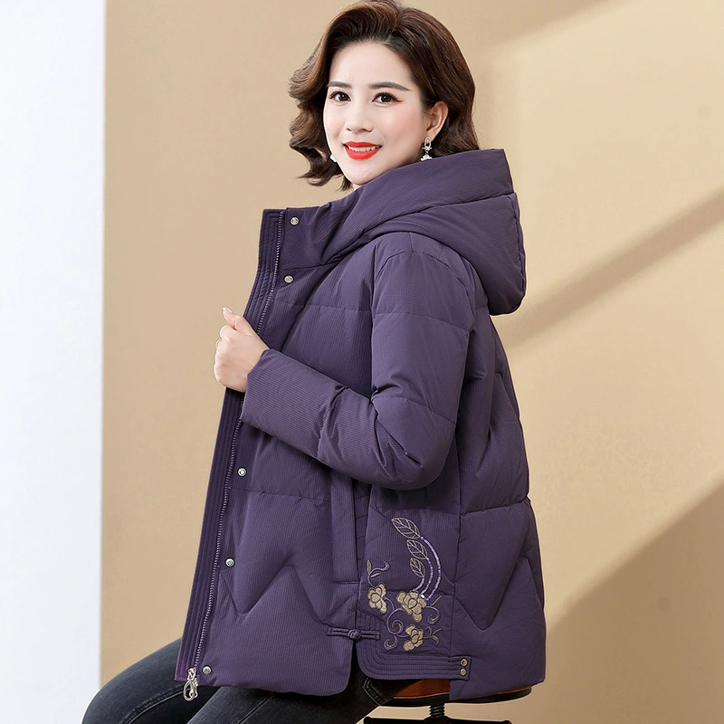 Мама пуховик зимняя старушка новый толстый теплый воздух