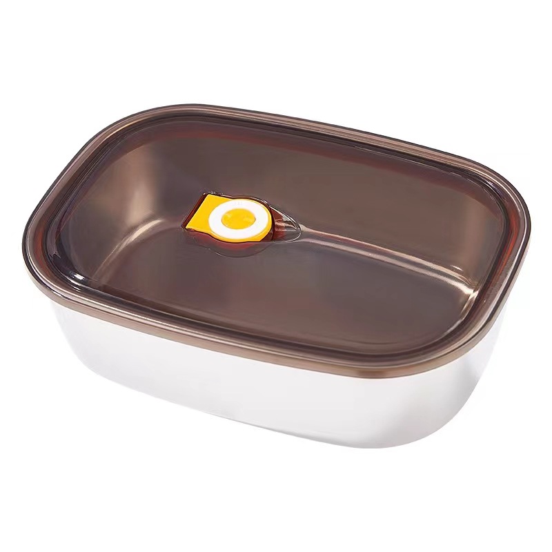 Caja de plato de acero inoxidable placa cuadrada placa multiusos cocina refrigerador crujiente vegetal olla caliente plato de lado caja de picnic