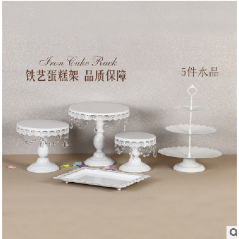 Postre de boda de oro Adornos de mesa Soporte de pastel de estilo europeo Accesorios de boda Bandeja de pastel de encaje Soporte de punto de hierro 12 piezas