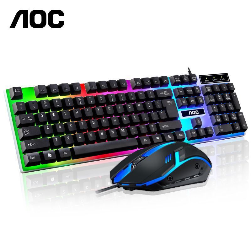 Aoc km100機械手触り有線キーボードマウスセットキーマウス携帯usbパソコン静音聴風|undefined