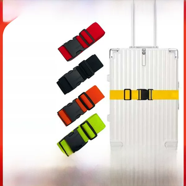 Cross-Border Spot Wholesale One-Word Buckle Luggage Straps Suitcase Suitcase Binding Straps Checked Reinforced Packing Straps
