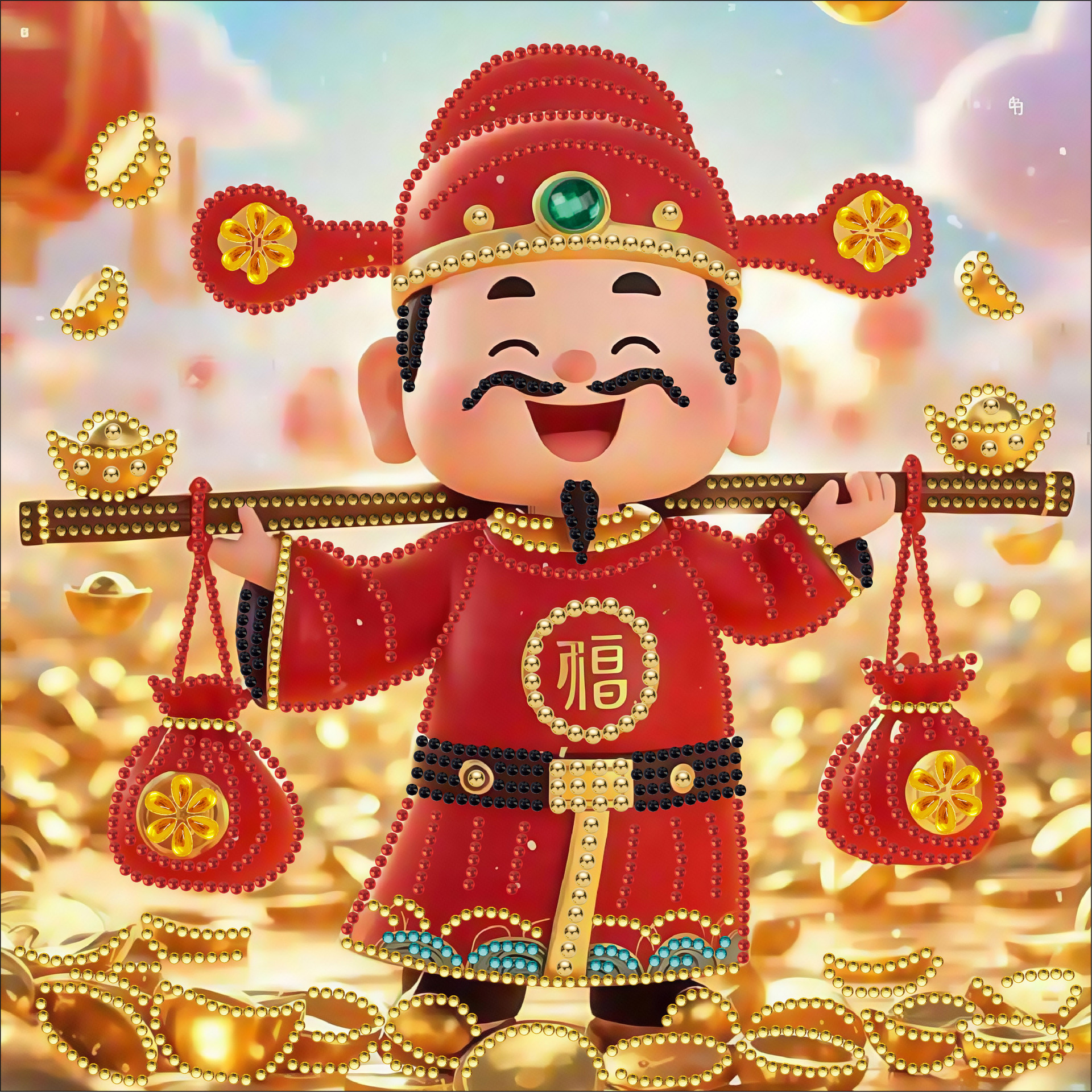 Pintura de Diamantes 5D con Forma Irregular de Princesa de Fantasía, Pintura de Diamantes DIY, Pintura de Diamantes con Puntos de Cristal, 30×30