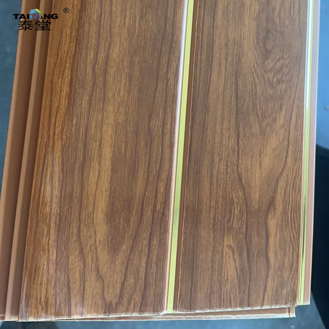40cm de diseño de grano de madera laminado PVC techo panel de pared de PVC