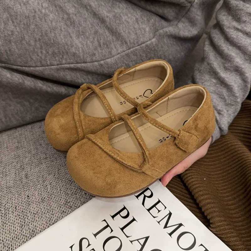 Обувь принцессы для девочек 2025 детская обувь Мэри Джейн светлая рот маленькая девочка обувь Birken весной одиночная французская обувь мягкая подошва