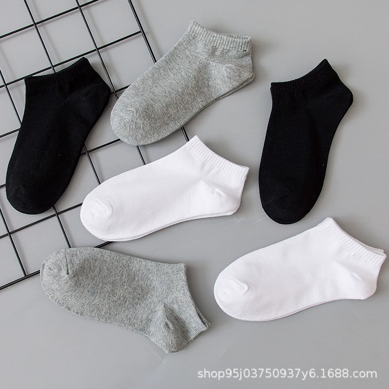 Men's spring summer solid invisible socks, absorbs sweat and smell