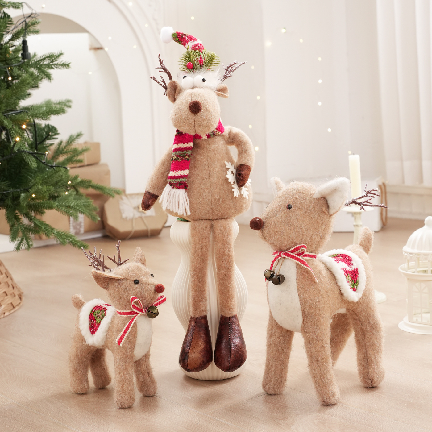 Nuevos muñecos de peluche transfronterizos muñecas de nieve muñecas decoración de escritorio muñecas decoración de vacaciones
