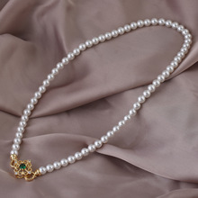 珍珠项链法式优雅串珠锁骨链复古简约新款项饰女法式复古高级感