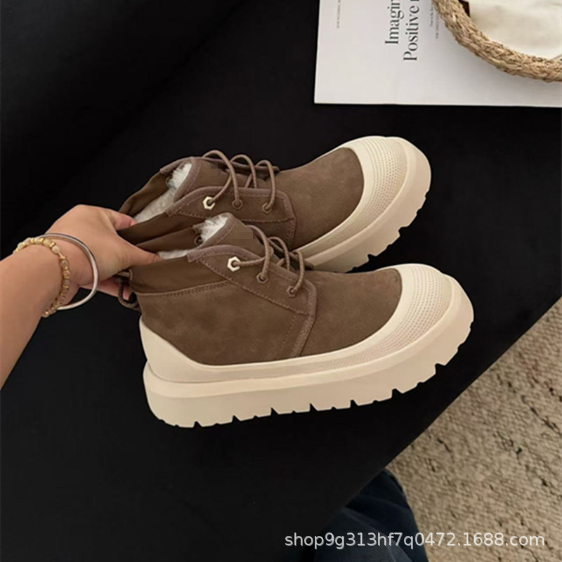 Newm Wang Yibao's same style snow boots, Tasman unisex autumn and winter new collection, fleece-lined, thickened, warm cotton trendy shoes