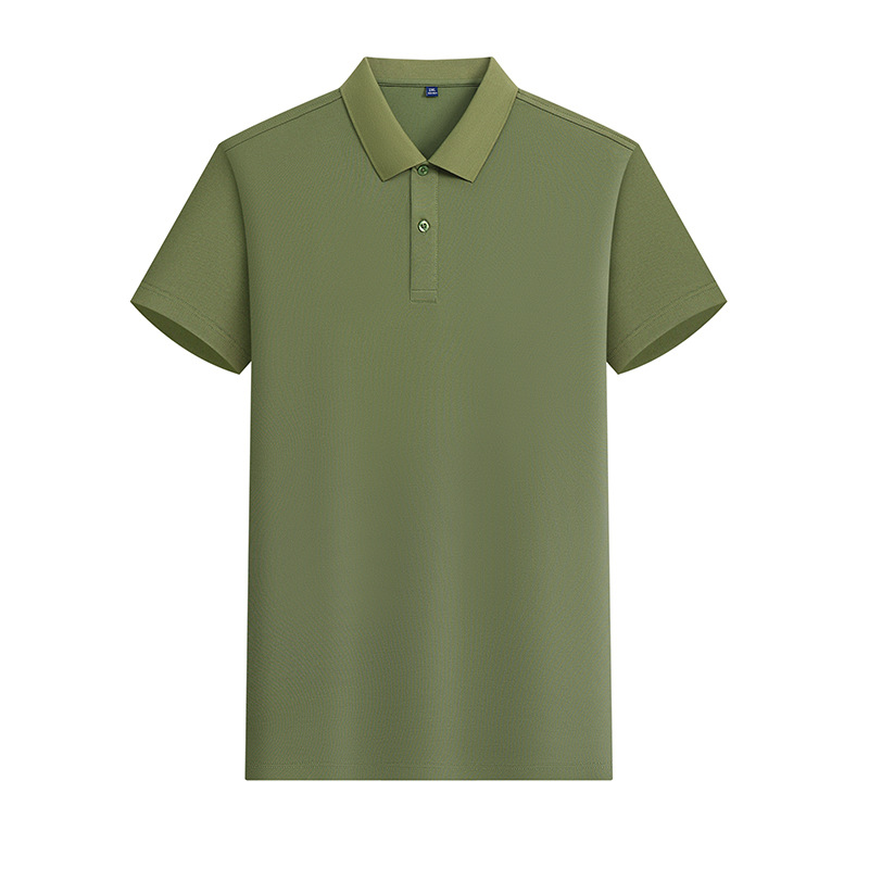 Camiseta POLO de color sólido CVC de 180g y 40 unidades con LOGO estampado, ropa de trabajo de manga corta, ropa de trabajo de verano hecha a medida, fabricante de ropa hecha a medida.