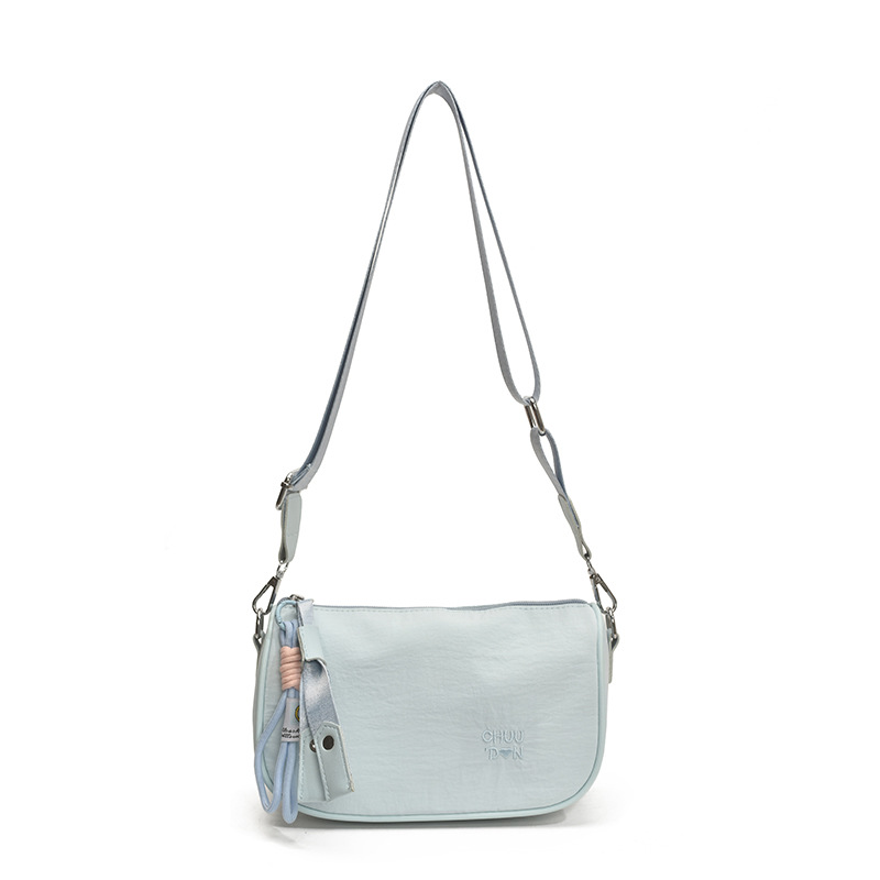 Bolso de lona de moda coreana 2025 verano nuevo bolso femenino con letras bordadas bolso de hombro casual bolso de mensajero con correa de hombro ancha